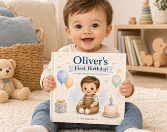 Libro personalizzato per il primo compleanno / Libro di fiabe con nome personalizzato / Regalo ricordo per il primo compleanno