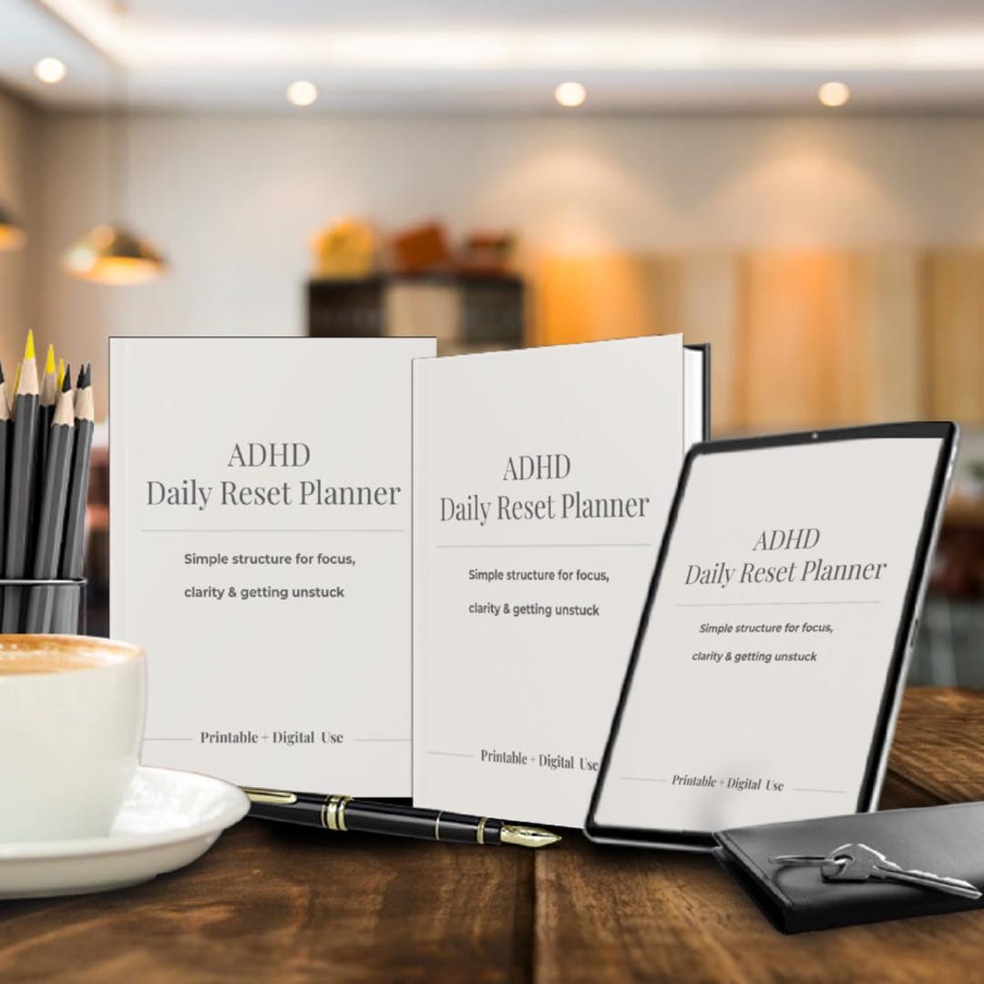 ADHD Daily Reset Planner Printable | Executive Dysfunction Planner ...
