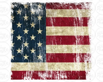 American Flag Png - Distressed Red White & Blue Sublimation Designs Background - Weathered Sublimation Graphics Backsplash Digital Download
