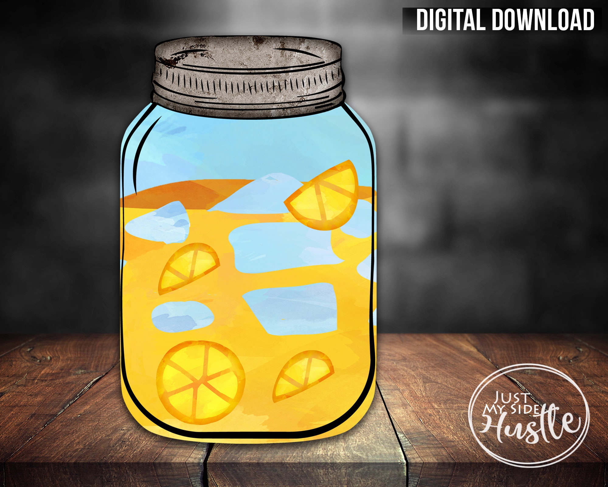 Lemonade Mason Jar Png Lemon Jar Sublimation Designs | Etsy