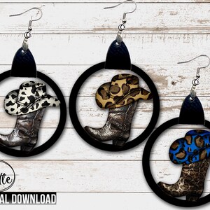 FRCOLOR Cowgirl Stiefel Ohrringe Für Frauen - Western Schmuck Mit Stiefel-Anhänger | Silber