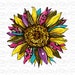 Leopard Sunflower Png-  Colorful Sunflower Sublimation Designs - Bright Flower Instant Digital Download 