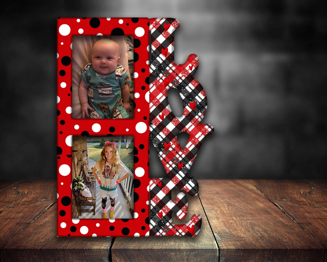 Red and Black Love Frame Png St Valentine's Day Blank Template