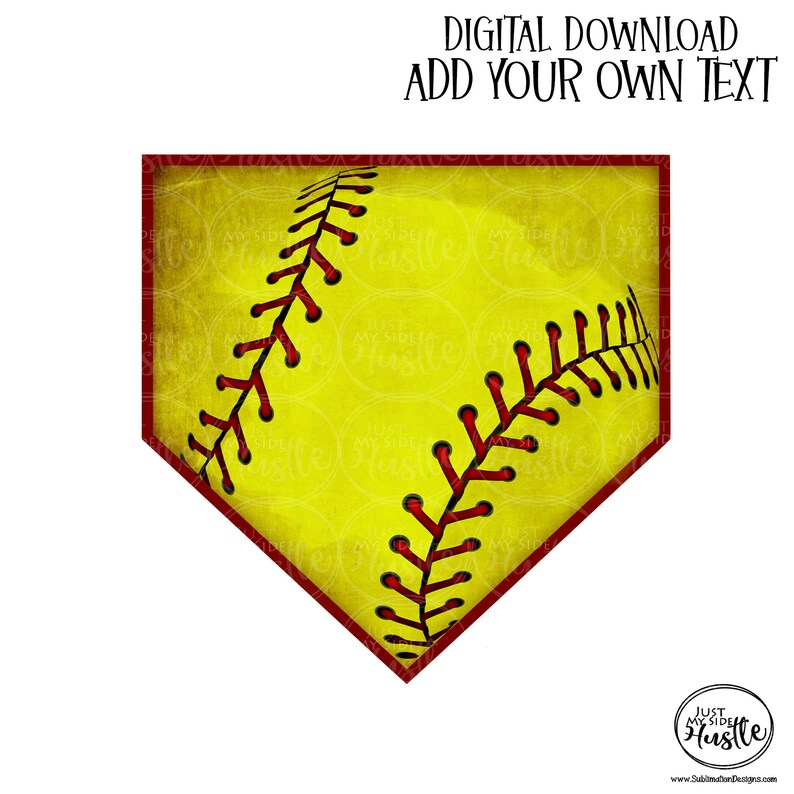 Rustic Softball Rustic Softball Plate Png- Dirty Ball Base Template Sublimation Designs ...