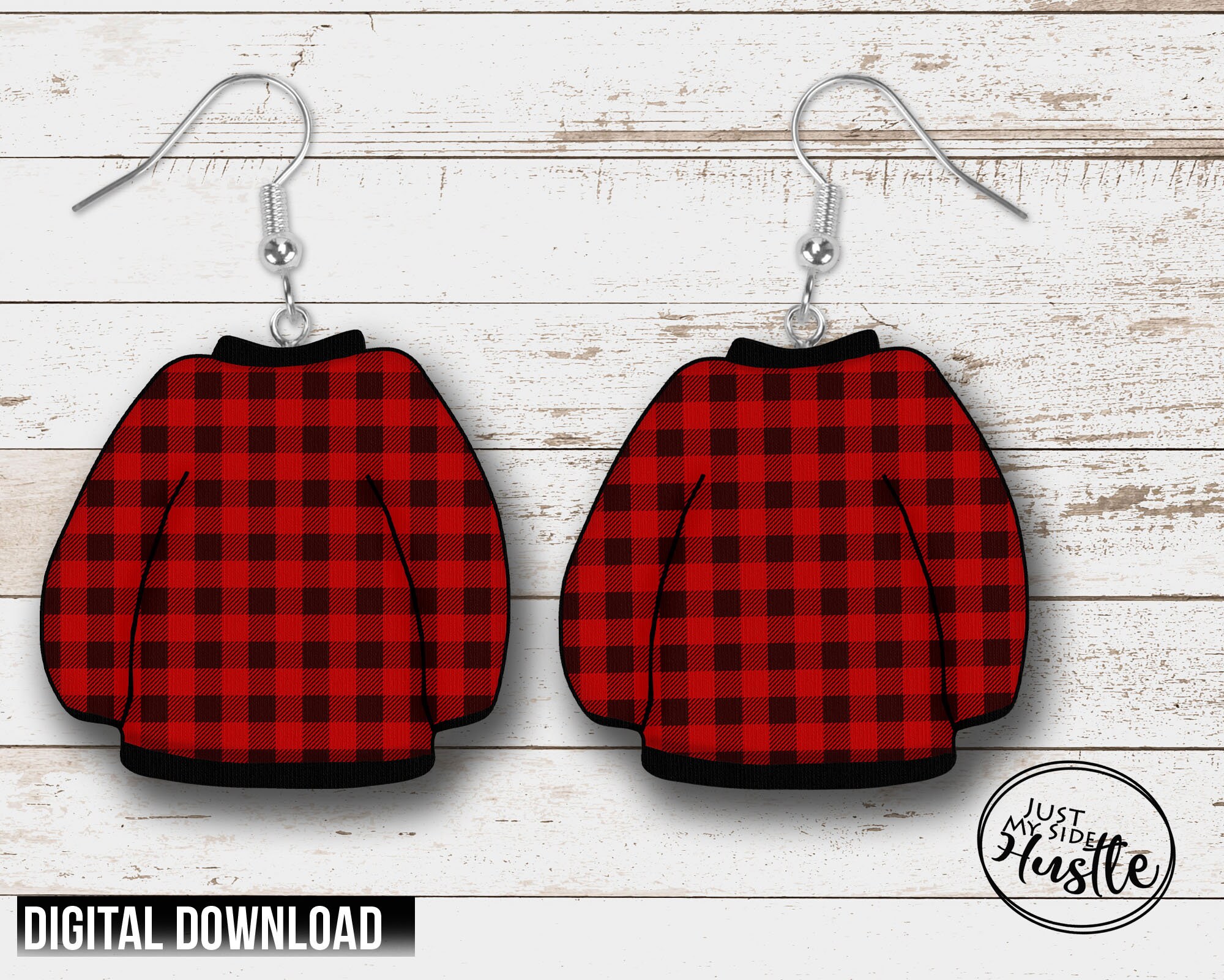 black buffalo plaid sweater