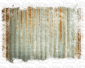 Rusty Galvanized metal distressed shabby rustic antique Sublimation Design background backsplash PNG Graphic Clipart Digital Download