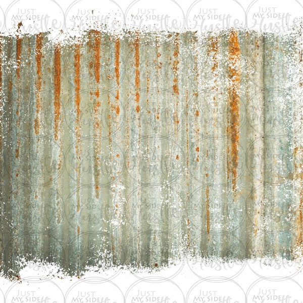 Rusty Galvanized metal distressed shabby rustic antique Sublimation Design background backsplash PNG Graphic Clipart Digital Download