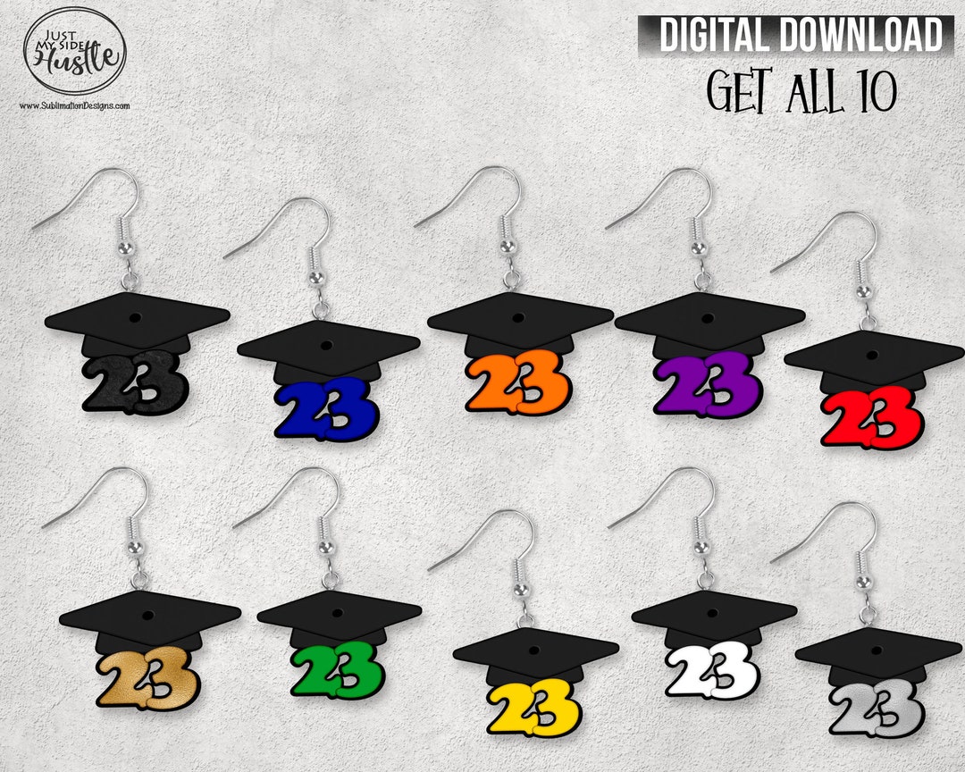 Buy 23 Graduation Cap Png Bundle Set of 10 23 Graduation Sublimation ...