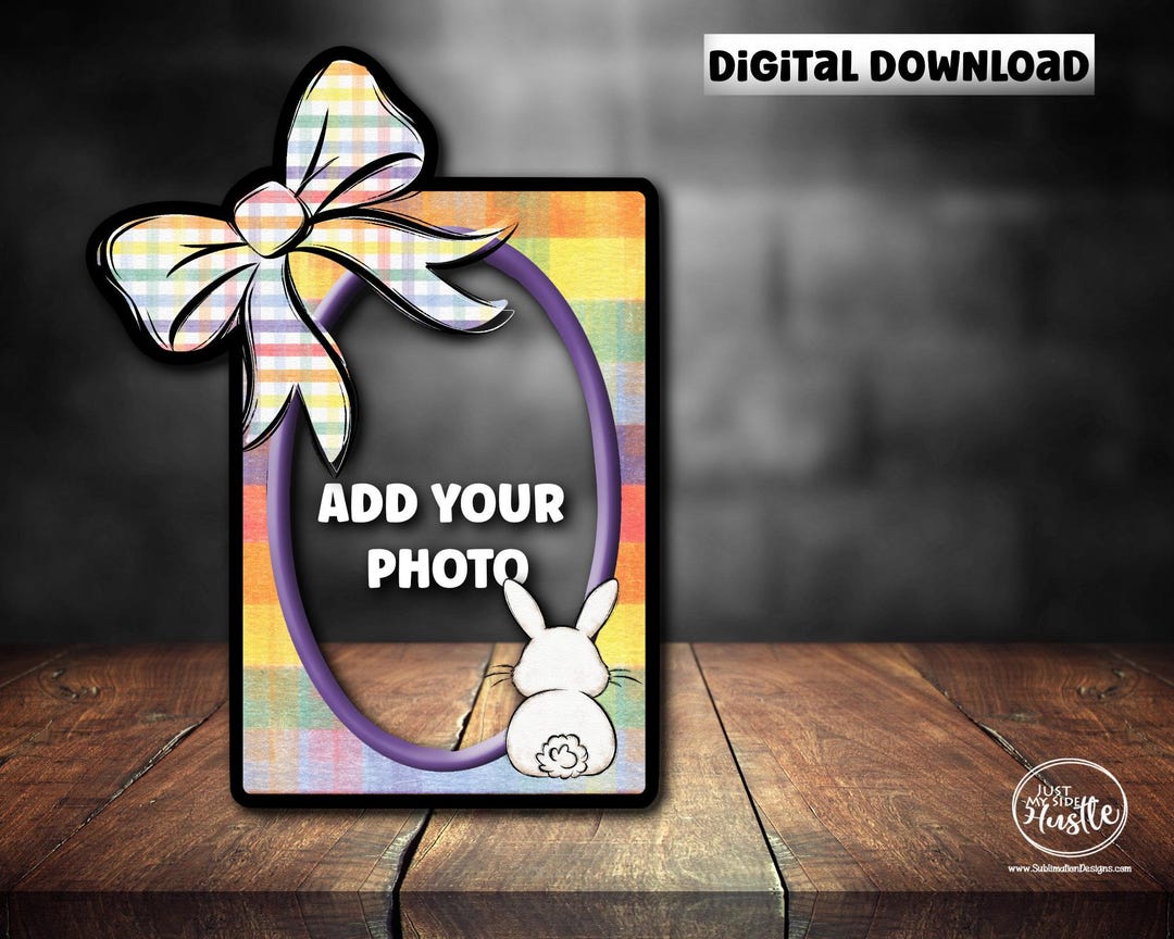 Easter Bow Frame With Bunny Png - Sublimation Digital Download - Etsy