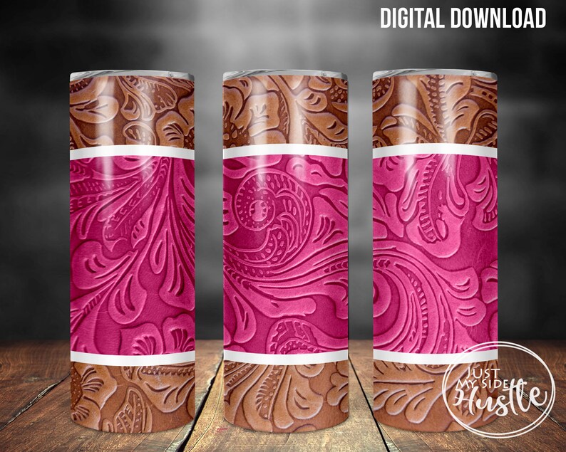 Download 20 oz Skinny Tumbler Sublimating Png Hot Pink Embossed | Etsy