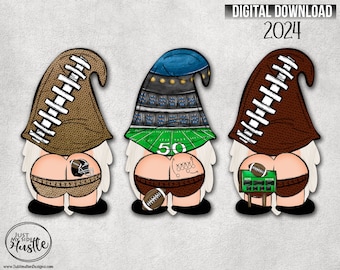 Football New Gnome Png - Cheeky Ball Gnome Template Sublimation Designs-Gnome Sublimation Graphic Digital Download