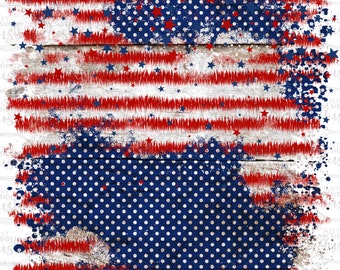Red White and Blue Png - Distressed USA Sublimation Designs Background - Weathered Red White Blue Sublimation Backsplash Digital Download