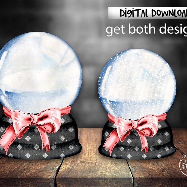 Empty Snowglobe Sublimation Designs Png- Snowglobe Earring Template- Barn Wall Hanger Template - Ornament Digital Download