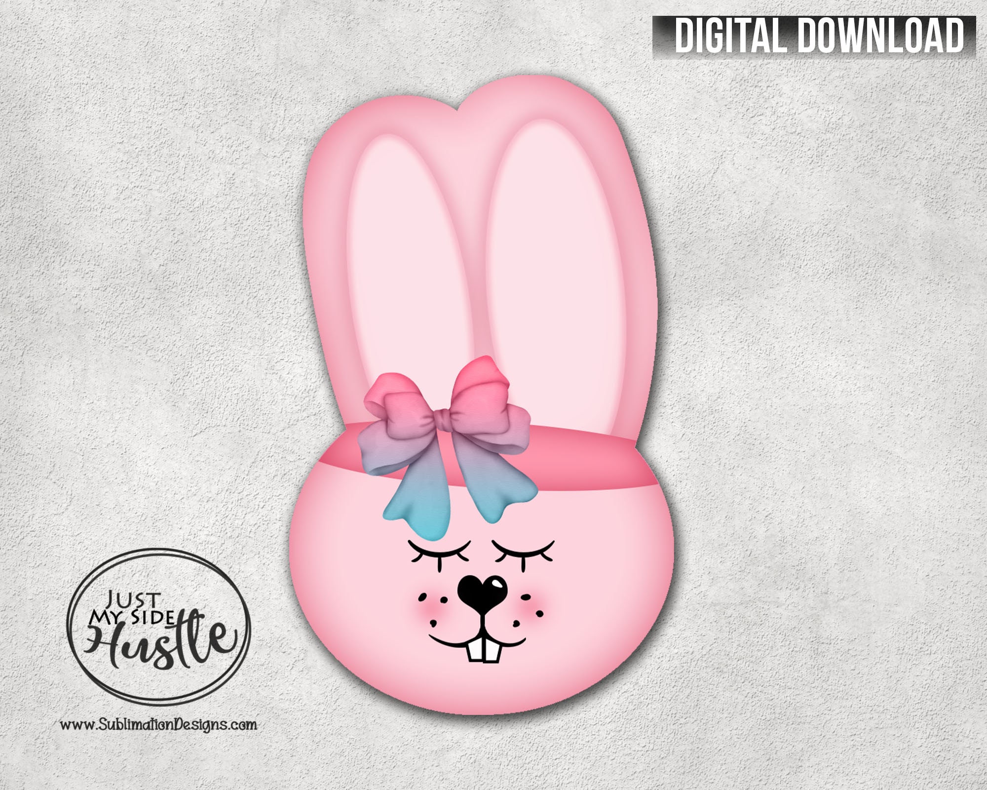 Pink Peep Bunny Template Png - Easter Rabbit Sublimation Designs ...