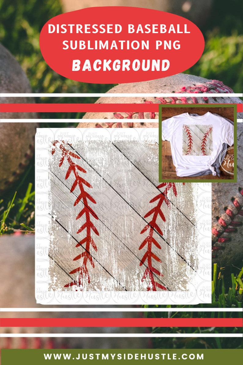 Baseball Png Distressed Baseball Sublimation Designs Etsy
