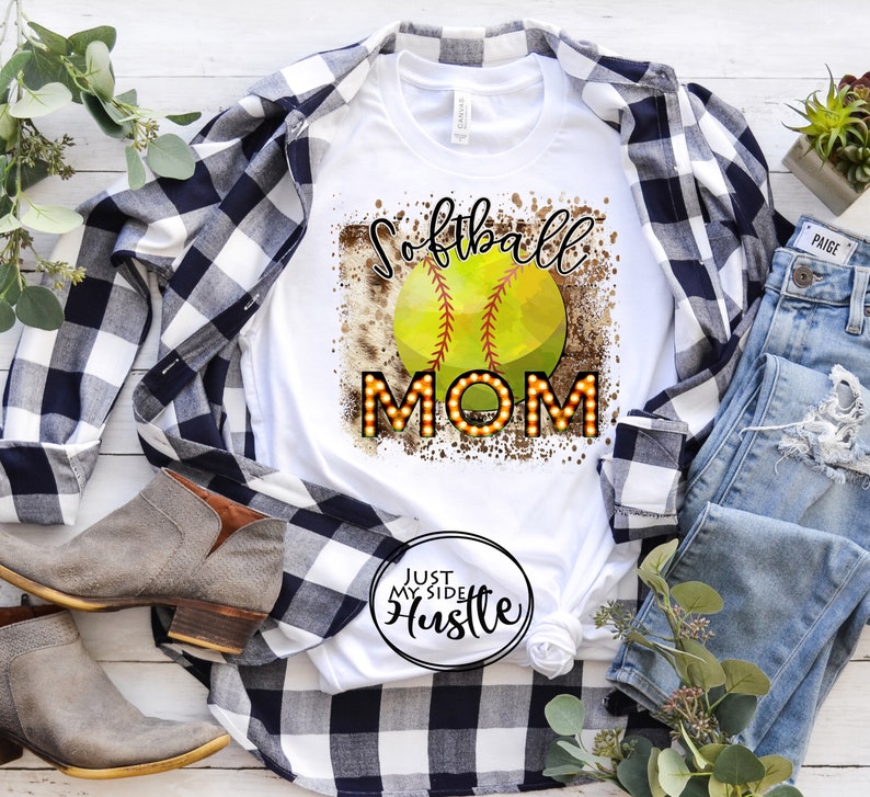 Softball Mom Png Moms Love Softball Sublimation Designs Etsy