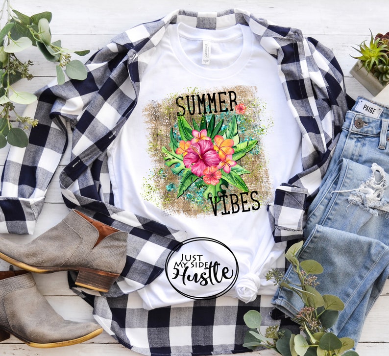Download Summer png Summer Vibes Sublimation Designs Hibiscus | Etsy