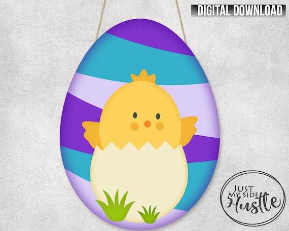 Yellow Colorful Easter Egg PNG Clipairt Picture