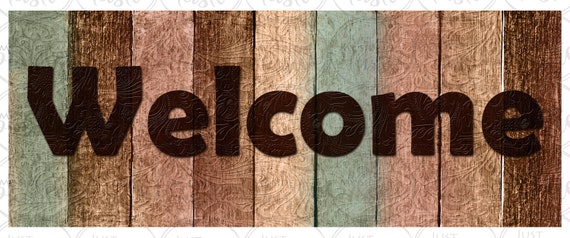 Sublimation Door Wreath Wood Look Design PNG Digital Download Square Design Hello Fall Wall Hanger