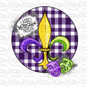 Fat Tuesday Sublimation Designs Bundle Mardi Gras Png NOLA Sublimation Graphics Mardi Gras Clipart Fleur De Lis Instant Digital Design image 4