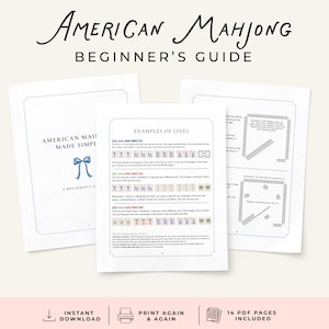 American Mahjong Beginner Guide | Step-by-Step Rules (PDF Printable + Digital Download)