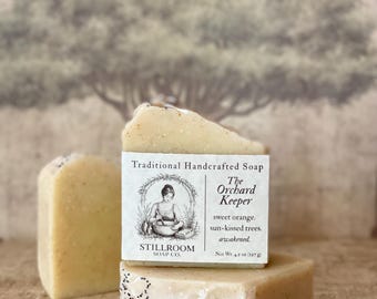 Jabón de sebo de naranja dulce totalmente natural: El guardián del huerto
