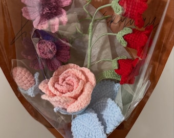 Handmade Crocheted Flower Bouquet