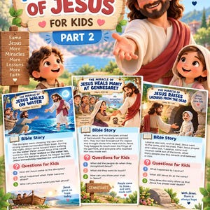 18 Miracles of Jesus for Kids Part 2 | Sunday School Bible Lessons (PDF)