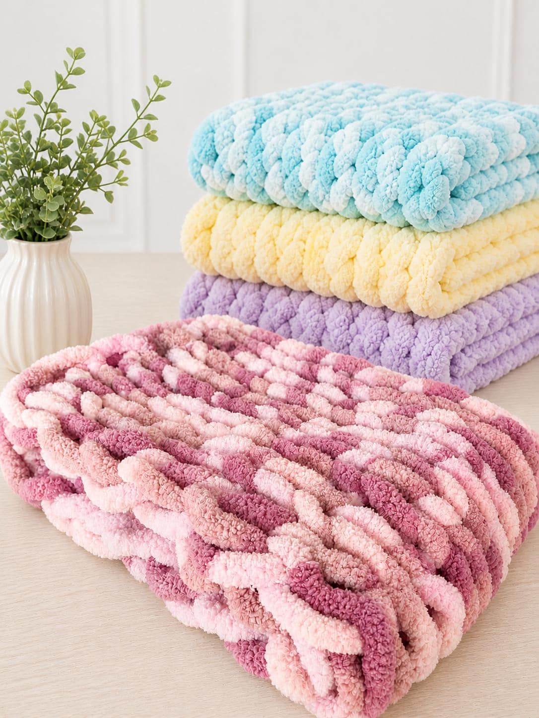 Hand knit baby blanket - Etsy 日本