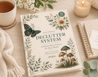 ADHD Declutter Planner Bundle, Home Reset Journal, Cleaning Checklist, Printable PDF, Goodnotes