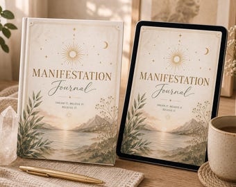 Manifestation Journal Bundle | Botanical Floral Law of Attraction Planner (Digital Download)