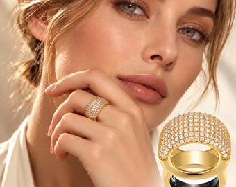 Kristall-Schutzring für Oura Ring 5/Oura Ring 4, Ringabdeckung aus Goldkupfer, Strass-Ringhülle für Oura Ring, Smart-Ring-Schutz mit Strasssteinen