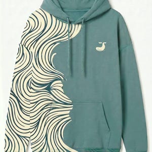 J-Listing "The Current" Ocean Wave Hoodie — Unisex Oversized image 5