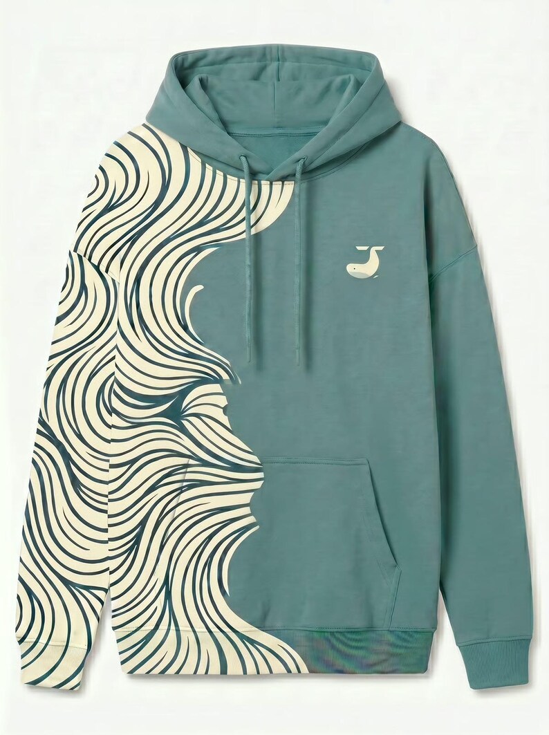 J-Listing "The Current" Ocean Wave Hoodie — Unisex Oversized image 5