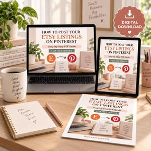 Pinterest for Etsy Sellers PDF Guide, Easy Step-by-Step Instructions, Beginner Marketing Guide, Desktop Digital Download