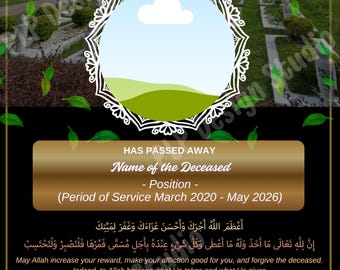 Plantilla de Canva - Tarjeta de condolencia islámica