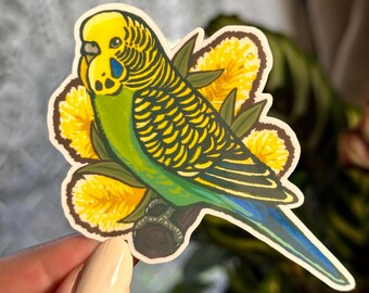 Sticker vinyle perruche - Oiseaux australiens