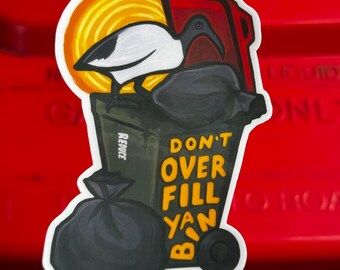 Sticker en vinyle Poubelle (Ibis) - Oiseaux australiens