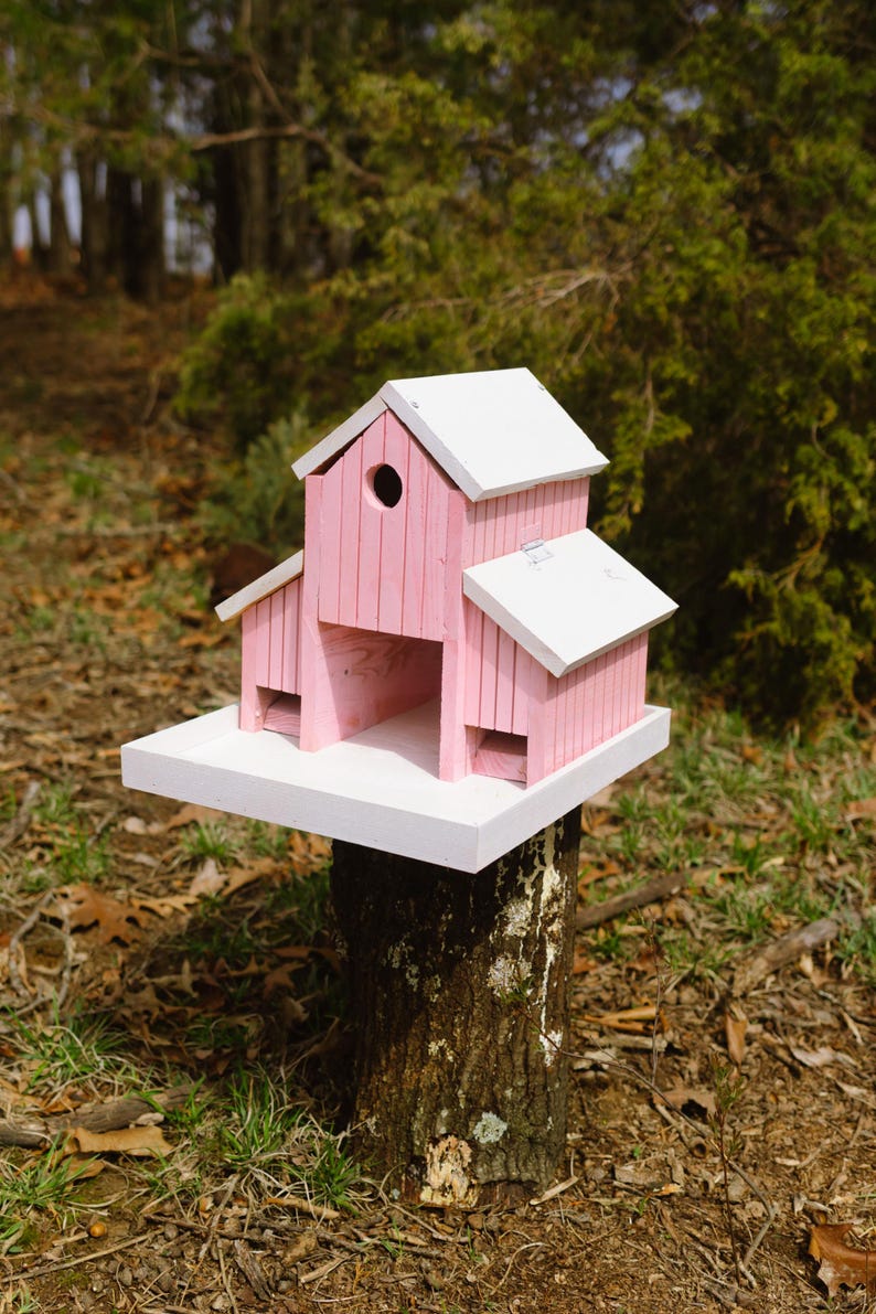 Rustic Barn Birdhouse and Feeder - Etsy