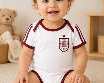 Custom Spain Baby Soccer Romper | Personalized Infant Football Jersey (Custom Name/Number)