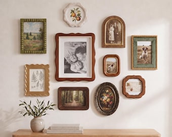 Vintage Inspired Gallery Wall Frame Set, Ornate Picture Frames, Eclectic Wall Decor, 4x6 5x7 8x10, Single Frame or Set of 10