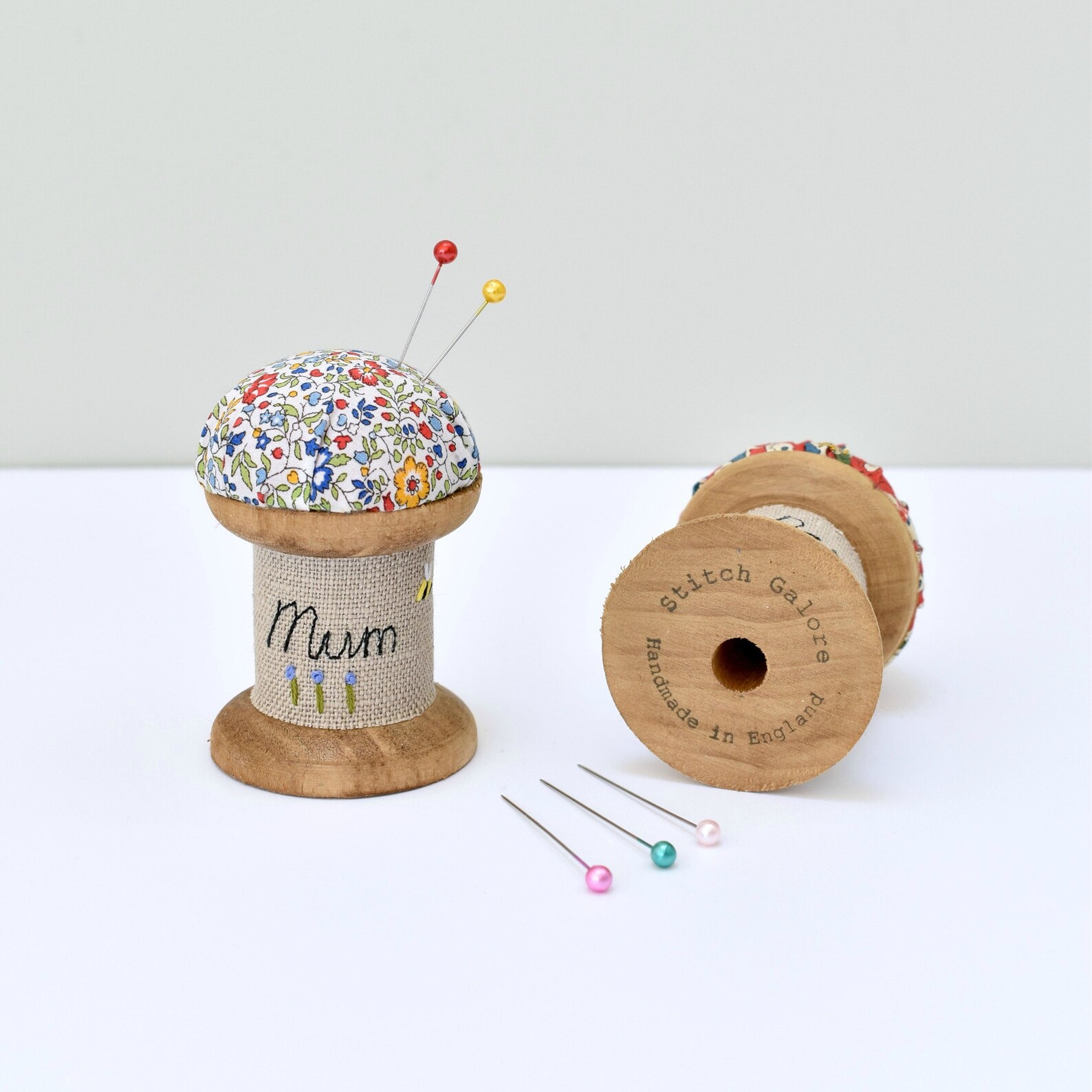 Mum Personalised Pincushion Personalized Pin Holder Wooden Etsy
