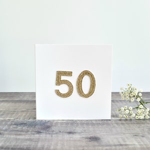 50.Geburtstagskarte, 50 Jahre alte Karte, Karte für 50 jährige, Karte für 50 Jahre, Jubiläumskarte Goldene Hochzeit, Jubiläumskarte Goldene Hochzeit, Karte für 50 jährige, Karte für 50 jährige, Jubiläumskarte Goldene Hochzeit