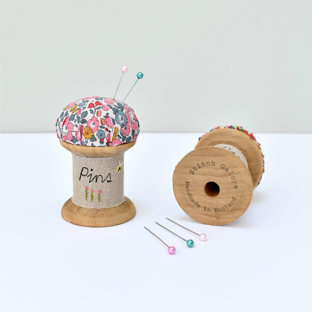Pincushion Liberty Fabric Cotton Reel Pin Cushion Etsy UK