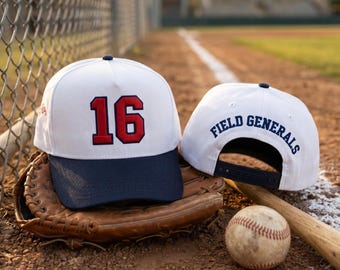 Custom Embroidered Sports Mom Number Hat, Baseball Cap, Game Day Canvas Trucker