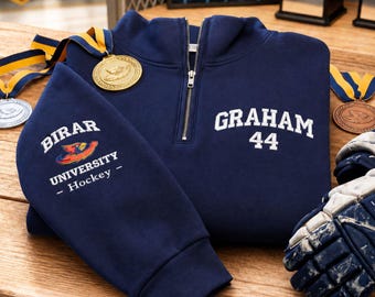 Camisa personalizada Briar University Hockey Graham 44 bordada, Moletom Off Campus Series Hockey Romance, Presente para amantes de livros