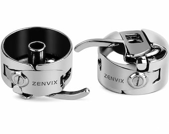 ZENVIX Metal Bobbin Case, Polished Silver Sewing Machine Part (Replacement)