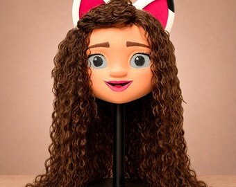 Gabby Dollhouse Inspired Cabezon, Handmade Big Head Prop, Kids Party Character