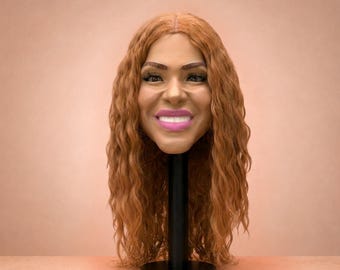Shakira Inspired Cabezon, Handmade Big Head Prop, Oversized Event Character
