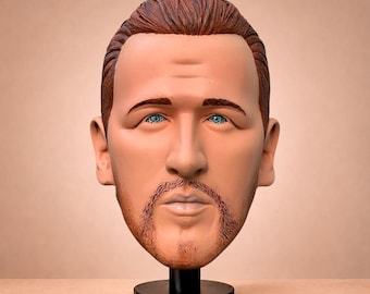 Harry Kane Inspired Cabezon, Handmade Big Head Prop, Soccer Event Character